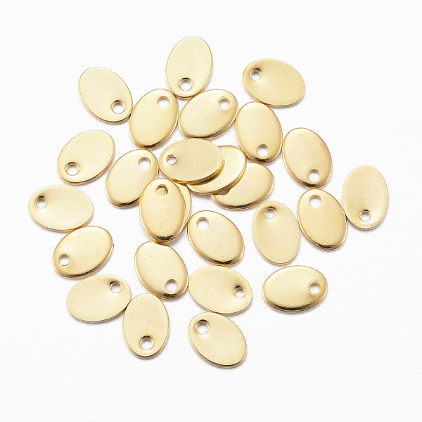 PandaHall 304 Stainless Steel Charms, Stamping Blank Tag, Oval, Real 18K Gold Plated, 7x5x0.8mm, Hole: 1mm 304 Stainless Steel Oval
PandaHall 304 Stainless Steel Charms, Stamping Blank Tag, Oval, Real 18K Gold Plated, 7x5x0.8mm, Hole: 1mm 304 Stainless Steel Oval