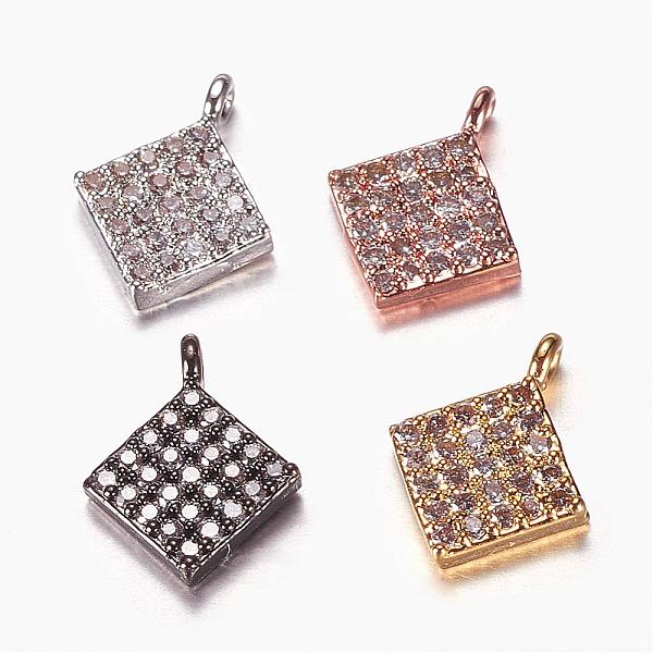 PandaHall Brass Cubic Zirconia Charms, Rhombus, Mixed Color, 10.5x8x2mm, Hole: 0.7mm Brass+Cubic Zirconia Rhombus Clear
PandaHall Brass Cubic Zirconia Charms, Rhombus, Mixed Color, 10.5x8x2mm, Hole: 0.7mm Brass+Cubic Zirconia Rhombus Clear