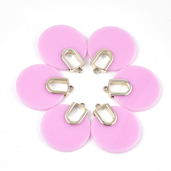 PandaHall Opaque Acrylic Pendants, with Alloy Findings, Flat Round, Light Gold, Pearl Pink, 38.5x33x4.5mm, Hole: 2mm Alloy+Acrylic Flat...
PandaHall Opaque Acrylic Pendants, with Alloy Findings, Flat Round, Light Gold, Pearl Pink, 38.5x33x4.5mm, Hole: 2mm Alloy+Acrylic Flat...
