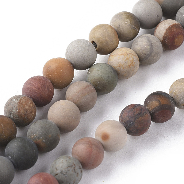 PandaHall Natural Ocean Jasper Beads Strands, Frosted, Round, 6mm, Hole: 0.8mm, about 64pcs/strand, 15.35 inch(39cm) Ocean Jasper Round
PandaHall Natural Ocean Jasper Beads Strands, Frosted, Round, 6mm, Hole: 0.8mm, about 64pcs/strand, 15.35 inch(39cm) Ocean Jasper Round