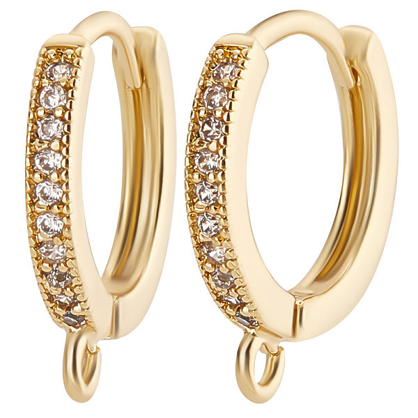 PandaHall Beebeecraft 14Pcs Brass Micro Pave Clear Cubic Zirconia Hoop Earring Findings, with Horizontal Loops, Real 18K Gold Plated...
PandaHall Beebeecraft 14Pcs Brass Micro Pave Clear Cubic Zirconia Hoop Earring Findings, with Horizontal Loops, Real 18K Gold Plated...