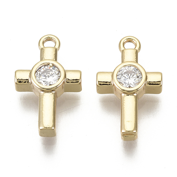 PandaHall Brass Micro Pave Cubic Zirconia Tiny Cross Charms, Nickel Free, Real 18K Gold Plated, Clear, 13x8x3mm, Hole: 1.2mm Brass+Cubic...
PandaHall Brass Micro Pave Cubic Zirconia Tiny Cross Charms, Nickel Free, Real 18K Gold Plated, Clear, 13x8x3mm, Hole: 1.2mm Brass+Cubic...