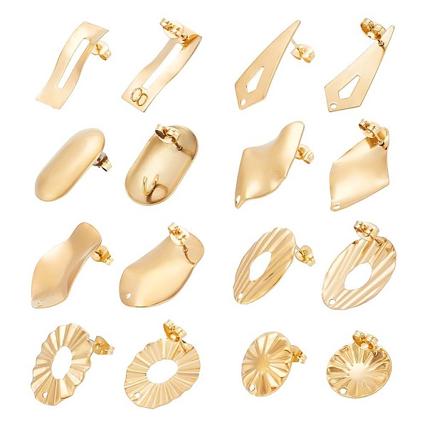 PandaHall MAYJOYDIY US 8 Style 304 Stainless Steel Stud Earring Findings, with Vertical Loops & Ear Nuts/Earring Backs, Oval & Flat Round &...
PandaHall MAYJOYDIY US 8 Style 304 Stainless Steel Stud Earring Findings, with Vertical Loops & Ear Nuts/Earring Backs, Oval & Flat Round &...