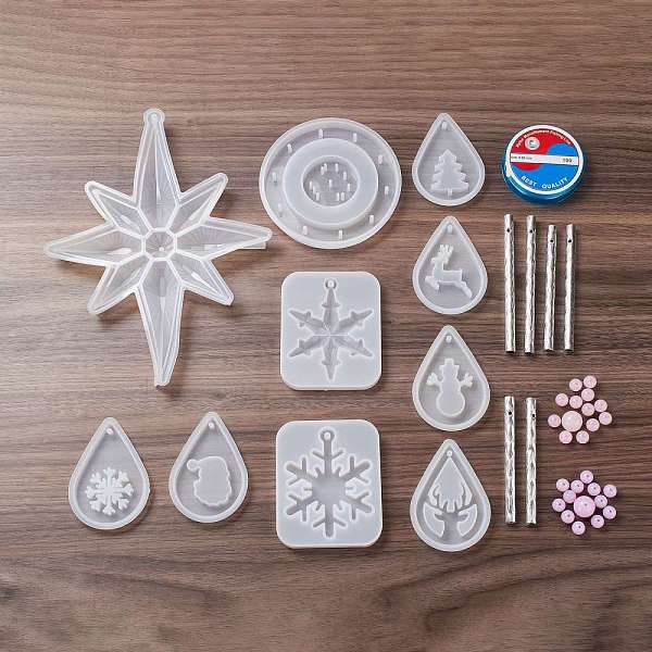 PandaHall DIY Wind Chime Making Kit, Christmas Theme, Including Silicone Molds, Nylon Monofilament Fishing Line, Plastic Beads, Aluminium..., Multicolor
PandaHall DIY Wind Chime Making Kit, Christmas Theme, Including Silicone Molds, Nylon Monofilament Fishing Line, Plastic Beads, Aluminium..., Multicolor