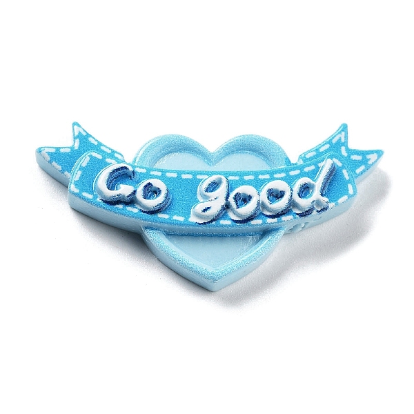 PandaHall Opaque Resin & Plastic Cabochons, Heart with Word Go good, Light Sky Blue, 17x36x6mm Resin Heart
PandaHall Opaque Resin & Plastic Cabochons, Heart with Word Go good, Light Sky Blue, 17x36x6mm Resin Heart