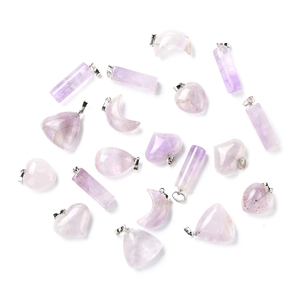 PandaHall Natural Amethyst Pendants, with Platinum Plated Brass Finding, Mixed Shape, 21.5~34.5x10~26.5x10~11mm, Hole: 8x5mm Amethyst Mixed...
PandaHall Natural Amethyst Pendants, with Platinum Plated Brass Finding, Mixed Shape, 21.5~34.5x10~26.5x10~11mm, Hole: 8x5mm Amethyst Mixed...