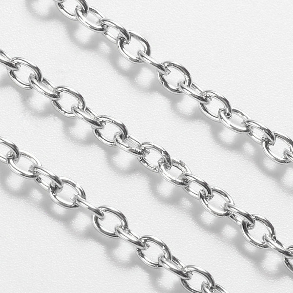 PandaHall Iron Cable Chains, Unwelded, with Spool, Oval, Lead Free, Platinum Color, 3x2x0.5mm, about 32.8 Feet(10m)/roll Iron
PandaHall Iron Cable Chains, Unwelded, with Spool, Oval, Lead Free, Platinum Color, 3x2x0.5mm, about 32.8 Feet(10m)/roll Iron