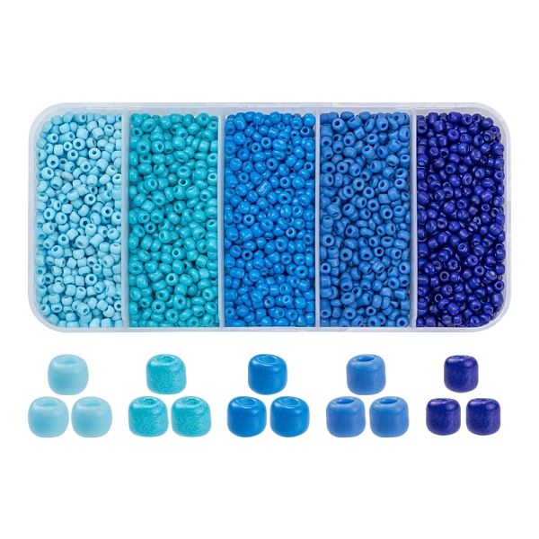 PandaHall 1900Pcs 5 Colors Baking Paint Glass Seed Beads, 8/0, Mixed Color, 3~3.5mm, Hole: 1~1.2mm, 18g, about 380pcs/color Glass Blue
PandaHall 1900Pcs 5 Colors Baking Paint Glass Seed Beads, 8/0, Mixed Color, 3~3.5mm, Hole: 1~1.2mm, 18g, about 380pcs/color Glass Blue
