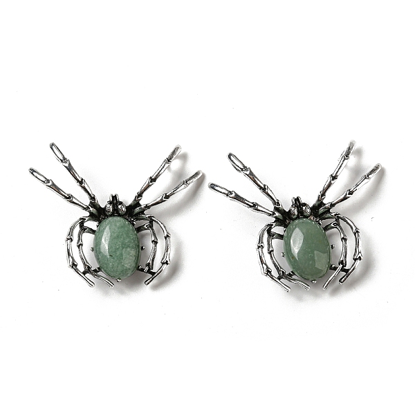 PandaHall Dual-use Items Alloy Brooch, with Natural Green Aventurine and Rhinestone, Spider, 46x54x12mm, Hole: 4x3.5mm Green Aventurine...
PandaHall Dual-use Items Alloy Brooch, with Natural Green Aventurine and Rhinestone, Spider, 46x54x12mm, Hole: 4x3.5mm Green Aventurine...