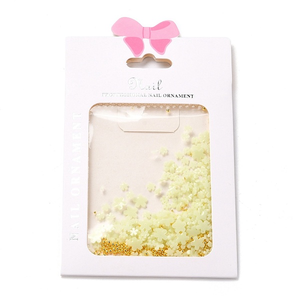 PandaHall Flower Plastic Cabochons Nail, Nail Art Decoration Accessories for Women, with Round Steel Beads, Champagne Yellow...
PandaHall Flower Plastic Cabochons Nail, Nail Art Decoration Accessories for Women, with Round Steel Beads, Champagne Yellow...