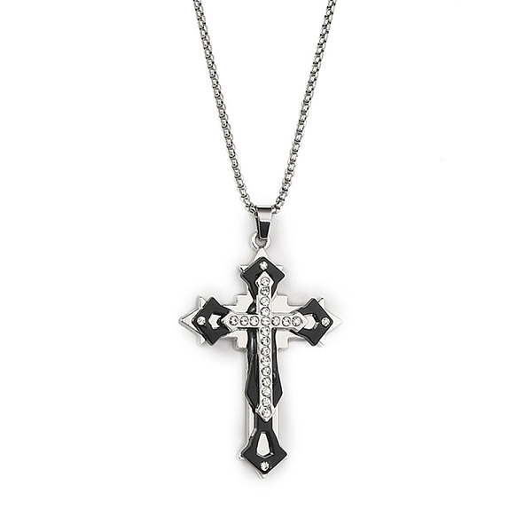PandaHall 201 Stainless Steel Necklaces, Alloy Rhinestone Pendant Necklaces, Cross, Black, 23.31 inch(59.2cm) 201 Stainless Steel Cross..., Clear
PandaHall 201 Stainless Steel Necklaces, Alloy Rhinestone Pendant Necklaces, Cross, Black, 23.31 inch(59.2cm) 201 Stainless Steel Cross..., Clear
