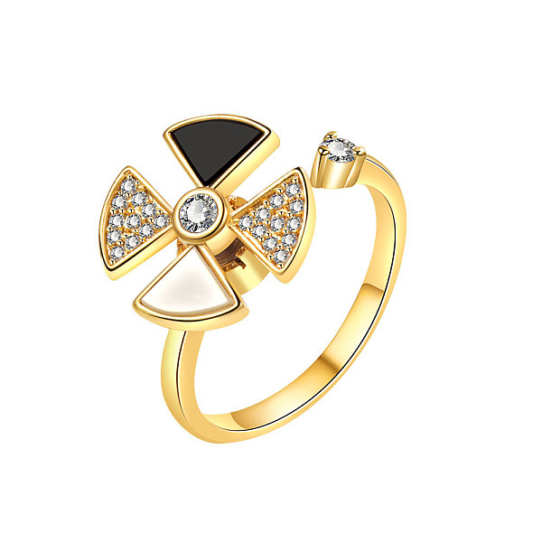 PandaHall Adjustable Opening Brass with Enamel Ring, Cubic Zirconia Rotating Ring, Clover, Golden, 13.5mm Brass+Cubic Zirconia
PandaHall Adjustable Opening Brass with Enamel Ring, Cubic Zirconia Rotating Ring, Clover, Golden, 13.5mm Brass+Cubic Zirconia