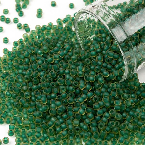 PandaHall TOHO Round Seed Beads, Japanese Seed Beads, (242FM) Dark Green Lined Topaz Matte, 11/0, 2.2mm, Hole: 0.8mm, about 5555pcs/50g...
PandaHall TOHO Round Seed Beads, Japanese Seed Beads, (242FM) Dark Green Lined Topaz Matte, 11/0, 2.2mm, Hole: 0.8mm, about 5555pcs/50g...