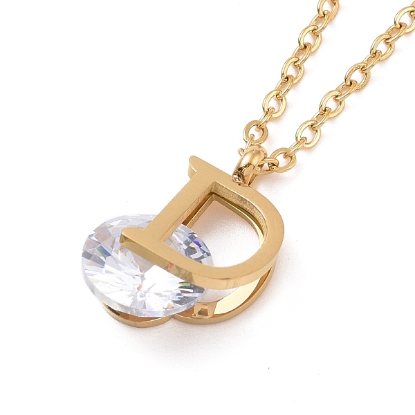 PandaHall Crystal Rhinestone Initial Letter D Pendant Necklace, Ion Plating(IP) 304 Stainless Steel Jewelry for Women, Golden, 16.26 inch..., Clear
PandaHall Crystal Rhinestone Initial Letter D Pendant Necklace, Ion Plating(IP) 304 Stainless Steel Jewelry for Women, Golden, 16.26 inch..., Clear