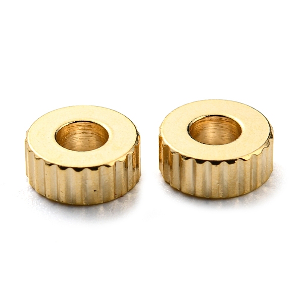 PandaHall 201 Stainless Steel Corrugated Beads, Flat Round, Golden, 6x2mm, Hole: 2.2mm 201 Stainless Steel Flat Round
PandaHall 201 Stainless Steel Corrugated Beads, Flat Round, Golden, 6x2mm, Hole: 2.2mm 201 Stainless Steel Flat Round