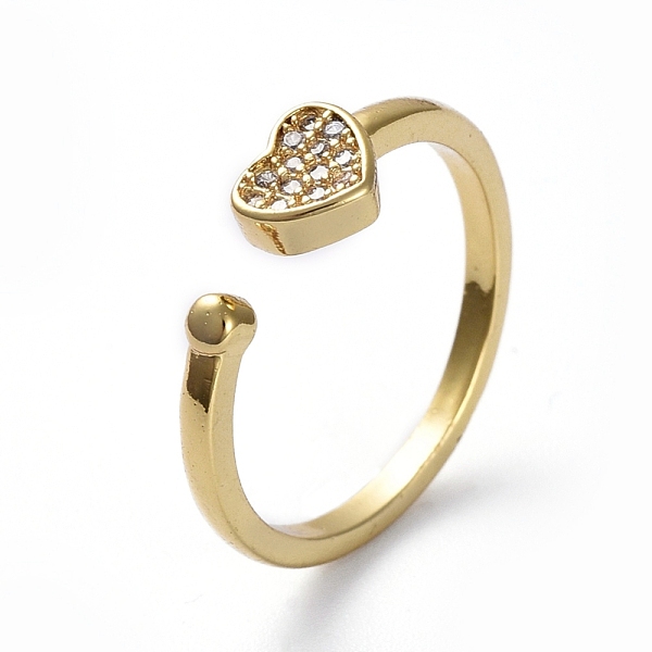 PandaHall Adjustable Brass Cuff Finger Rings, with Micro Pave Cubic Zirconia, Heart, Clear, Golden, Size 7, 17.7mm Brass+Cubic Zirconia...
PandaHall Adjustable Brass Cuff Finger Rings, with Micro Pave Cubic Zirconia, Heart, Clear, Golden, Size 7, 17.7mm Brass+Cubic Zirconia...