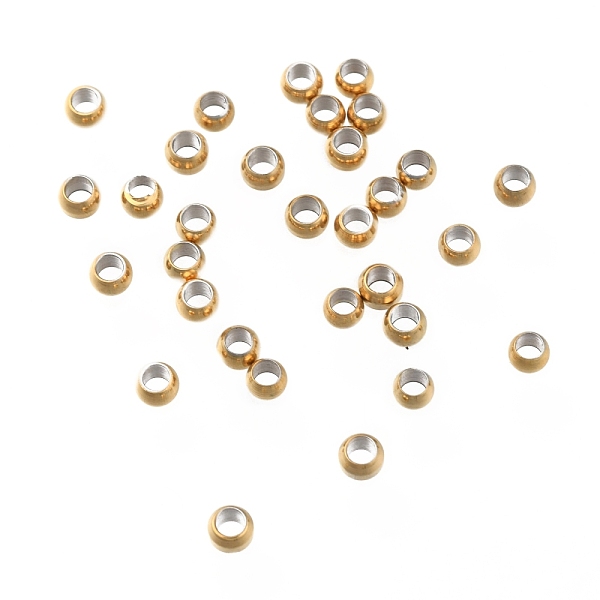 PandaHall 304 Stainless Steel Spacer Beads, Round, Golden, 3x2mm, Hole: 1.6mm 304 Stainless Steel Round
PandaHall 304 Stainless Steel Spacer Beads, Round, Golden, 3x2mm, Hole: 1.6mm 304 Stainless Steel Round