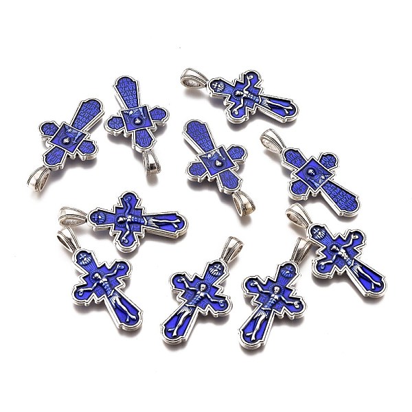 PandaHall Alloy Enamel Pendants for Religion, Lead Free & Cadmium Free, Cross, Blue, 39x21x2.5~6mm, Hole: 3.5x6mm Alloy+Enamel Cross Blue
PandaHall Alloy Enamel Pendants for Religion, Lead Free & Cadmium Free, Cross, Blue, 39x21x2.5~6mm, Hole: 3.5x6mm Alloy+Enamel Cross Blue