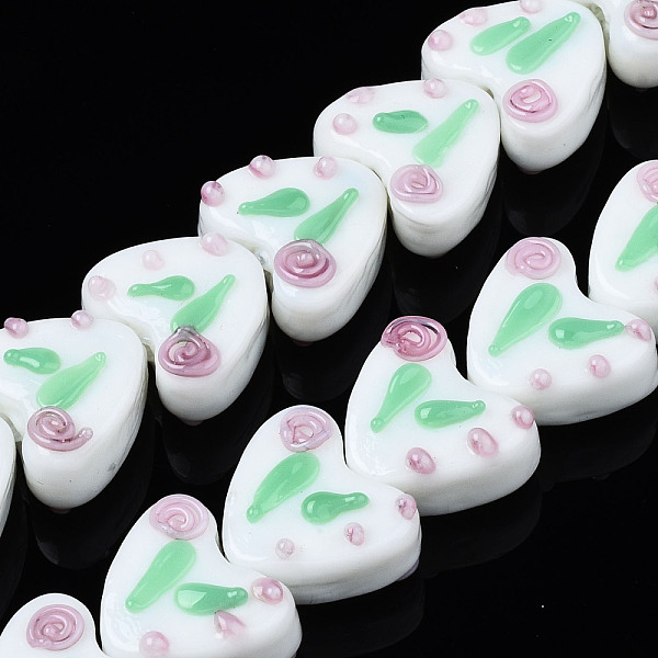 PandaHall Handmade Bumpy Lampwork Beads Strands, Heart, Aquamarine, 14x16x8.5~10mm, Hole: 1.4mm, about 35pcs/strand, 16.73 inch~16.93 inch..., Green
PandaHall Handmade Bumpy Lampwork Beads Strands, Heart, Aquamarine, 14x16x8.5~10mm, Hole: 1.4mm, about 35pcs/strand, 16.73 inch~16.93 inch..., Green