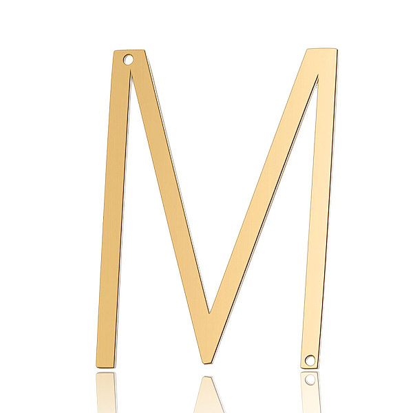 PandaHall 201 Stainless Steel Links connectors, Letter, Golden, Letter.M, 37.5x26.5x1mm, Hole: 1mm 201 Stainless Steel Letter M
PandaHall 201 Stainless Steel Links connectors, Letter, Golden, Letter.M, 37.5x26.5x1mm, Hole: 1mm 201 Stainless Steel Letter M