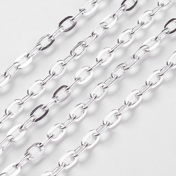 PandaHall Iron Cable Chains, Unwelded, with Spool, Flat Oval, Cadmium Free & Lead Free, Silver, 5.9x3.9x1mm, about 16.4 Feet(5m)/roll Iron
PandaHall Iron Cable Chains, Unwelded, with Spool, Flat Oval, Cadmium Free & Lead Free, Silver, 5.9x3.9x1mm, about 16.4 Feet(5m)/roll Iron