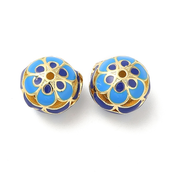 PandaHall Brass Beads, with Enamel, Cadmium Free & Lead Free, Real 18K Gold Plated, Rondelle with Flower, Dodger Blue, 12x11mm, Hole: 1.2mm...
PandaHall Brass Beads, with Enamel, Cadmium Free & Lead Free, Real 18K Gold Plated, Rondelle with Flower, Dodger Blue, 12x11mm, Hole: 1.2mm...