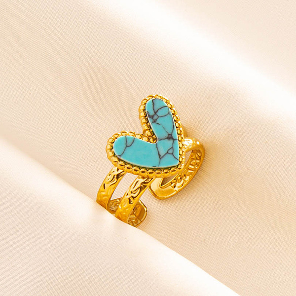 PandaHall Titanium Steel Heart Cuff Rings, Love Design Synthetic Turquoise Open Ring for Women Men Titanium Steel Heart
PandaHall Titanium Steel Heart Cuff Rings, Love Design Synthetic Turquoise Open Ring for Women Men Titanium Steel Heart