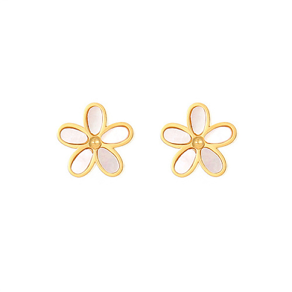 PandaHall 304 Stainless Steel Ear Studs, Shell Flower Stud Earrings for Women, Real 18K Gold Plated, 12mm 304 Stainless Steel Flower
PandaHall 304 Stainless Steel Ear Studs, Shell Flower Stud Earrings for Women, Real 18K Gold Plated, 12mm 304 Stainless Steel Flower