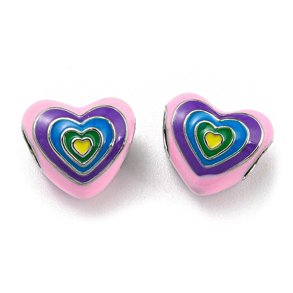 PandaHall Brass Enamel European Beads, Large Hole Beads, Lead Free & Cadmium Free, Long-Lasting Plated, Platinum, Heart, Colorful..., Multicolor
PandaHall Brass Enamel European Beads, Large Hole Beads, Lead Free & Cadmium Free, Long-Lasting Plated, Platinum, Heart, Colorful..., Multicolor