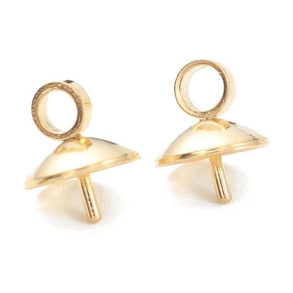 PandaHall 304 Stainless Steel Cup Pear Peg Bails Pin Pendants, For Half Drilled Beads, Real 18k Gold Plated, 7x6mm, Hole: 1.8mm, Pin: 0.8mm...
PandaHall 304 Stainless Steel Cup Pear Peg Bails Pin Pendants, For Half Drilled Beads, Real 18k Gold Plated, 7x6mm, Hole: 1.8mm, Pin: 0.8mm...
