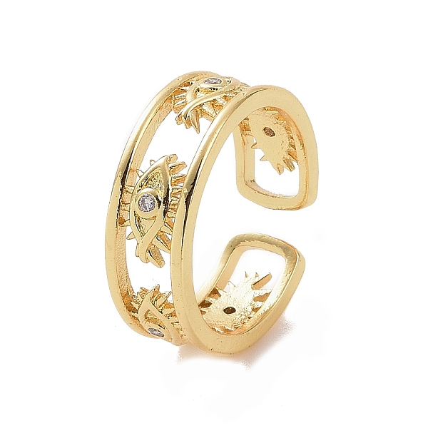 PandaHall Clear Cubic Zirconia Eye Open Cuff Rings, Brass Jewelry for Women, Golden, Inner Diameter: 18mm Brass+Cubic Zirconia Clear
PandaHall Clear Cubic Zirconia Eye Open Cuff Rings, Brass Jewelry for Women, Golden, Inner Diameter: 18mm Brass+Cubic Zirconia Clear