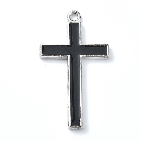 PandaHall Rack Plating Alloy Enamel Pendants, Platinum, Cross Charm, Black, 41x23.5x3mm, Hole: 2.5mm Alloy+Enamel Cross Black
PandaHall Rack Plating Alloy Enamel Pendants, Platinum, Cross Charm, Black, 41x23.5x3mm, Hole: 2.5mm Alloy+Enamel Cross Black