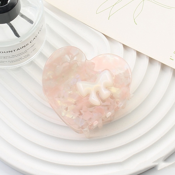PandaHall Heart with Bowknot Cellulose Acetate(Resin) Claw Hair Clips, Hair Accessories for Women Girl, Pink, 70x65x53mm Cellulose Acetate...
PandaHall Heart with Bowknot Cellulose Acetate(Resin) Claw Hair Clips, Hair Accessories for Women Girl, Pink, 70x65x53mm Cellulose Acetate...