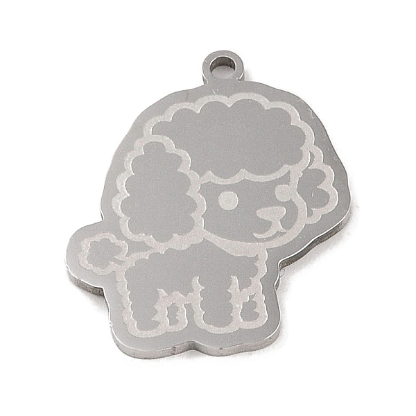 PandaHall 304 Stainless Steel Pendants, Poodle Charm, Stainless Steel Color, 24.5x20.5x1.5mm, Hole: 1mm 304 Stainless Steel Dog
PandaHall 304 Stainless Steel Pendants, Poodle Charm, Stainless Steel Color, 24.5x20.5x1.5mm, Hole: 1mm 304 Stainless Steel Dog