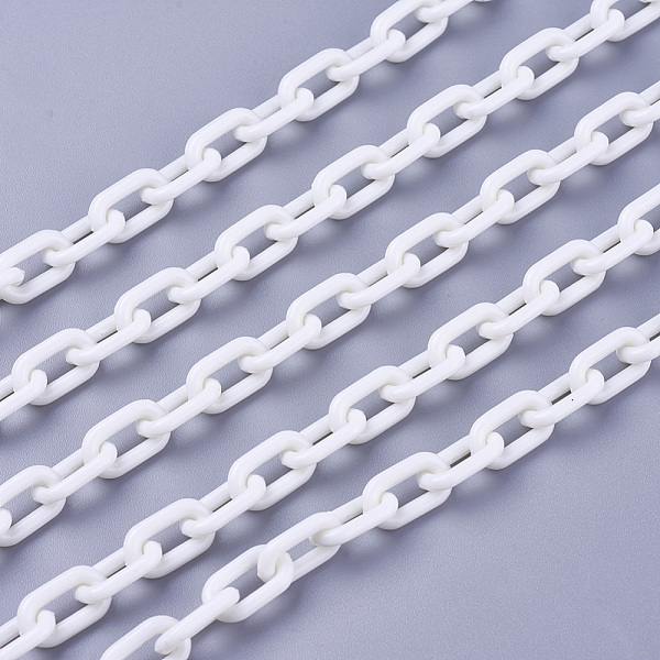 PandaHall ABS Plastic Cable Chains, Oval, White, 13.5~14x8x2mm, 14.9 inch~15.35 inch(38~39cm)/strand Plastic White
PandaHall ABS Plastic Cable Chains, Oval, White, 13.5~14x8x2mm, 14.9 inch~15.35 inch(38~39cm)/strand Plastic White