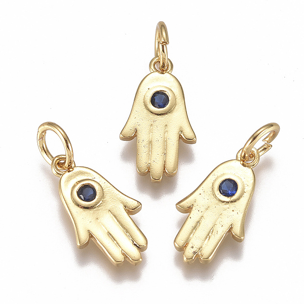 PandaHall Brass Micro Pave Cubic Zirconia Charms, with Jump Ring, Long-Lasting Plated, Hamsa Hand/Hand of Fatima/Hand of Miriam, Blue, Real...
PandaHall Brass Micro Pave Cubic Zirconia Charms, with Jump Ring, Long-Lasting Plated, Hamsa Hand/Hand of Fatima/Hand of Miriam, Blue, Real...