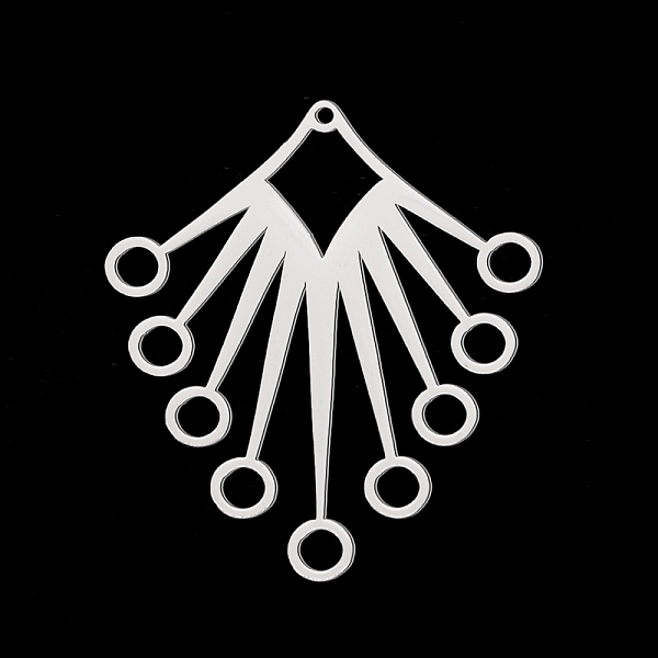 PandaHall 201 Stainless Steel Chandelier Components Links, Laser Cut, Fan, Stainless Steel Color, 40x34x1mm, Hole: 1.5mm and 3.5mm 201...
PandaHall 201 Stainless Steel Chandelier Components Links, Laser Cut, Fan, Stainless Steel Color, 40x34x1mm, Hole: 1.5mm and 3.5mm 201...