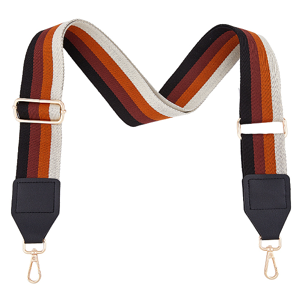 PandaHall Stripe Pattern Polyester Adjustable Webbing Bag Straps, with Alloy Swivel Clasp, Coconut Brown, 92~150cm Polyester
PandaHall Stripe Pattern Polyester Adjustable Webbing Bag Straps, with Alloy Swivel Clasp, Coconut Brown, 92~150cm Polyester