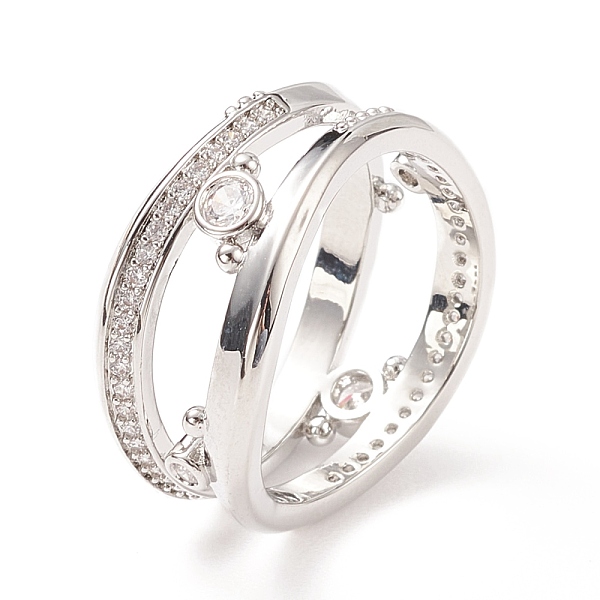 PandaHall Clear Cubic Zirconia Double Line Finger Ring, Brass Jewelry for Women, Cadmium Free & Lead Free, Platinum, US Size 6 1/2(16.9mm)...
PandaHall Clear Cubic Zirconia Double Line Finger Ring, Brass Jewelry for Women, Cadmium Free & Lead Free, Platinum, US Size 6 1/2(16.9mm)...