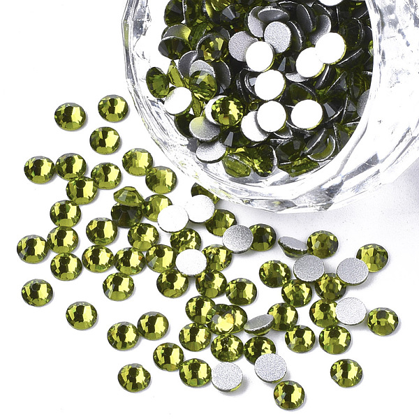 PandaHall Glass Rhinestone Flat Back Cabochons, Back Plated, Faceted, Half Round, Olivine, SS8, 2.3~2.4x1mm, about 1440pcs/bag Glass..., Green
PandaHall Glass Rhinestone Flat Back Cabochons, Back Plated, Faceted, Half Round, Olivine, SS8, 2.3~2.4x1mm, about 1440pcs/bag Glass..., Green