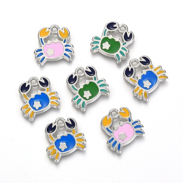 PandaHall Alloy Enamel Pendants, Lead Free and Cadmium Free, Crab, Platinum Color, Mixed Color, 17x18x2mm, Hole: 2mm Alloy+Enamel Crab..., Multicolor
PandaHall Alloy Enamel Pendants, Lead Free and Cadmium Free, Crab, Platinum Color, Mixed Color, 17x18x2mm, Hole: 2mm Alloy+Enamel Crab..., Multicolor