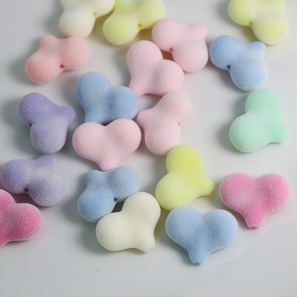 PandaHall Flocking Beads, Heart, Mixed Color, 22x17mm, 50pcs/bag Flocking Heart Multicolor
PandaHall Flocking Beads, Heart, Mixed Color, 22x17mm, 50pcs/bag Flocking Heart Multicolor