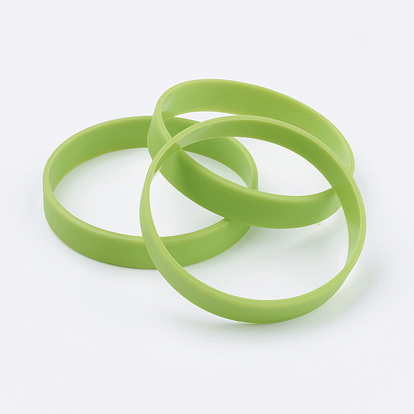 PandaHall Silicone Wristbands Bracelets, Cord Bracelets, Yellow Green, 2-1/2 inch(63mm), 12x2mm Silicone Green
PandaHall Silicone Wristbands Bracelets, Cord Bracelets, Yellow Green, 2-1/2 inch(63mm), 12x2mm Silicone Green