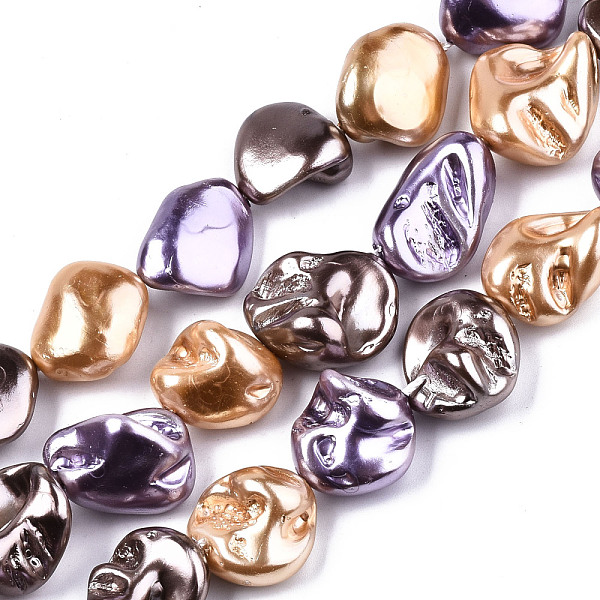 PandaHall Electroplated Natural Freshwater Shell Beads Strands, Dyed, Nuggets, Peru, 13~22x10~16x8~11mm, Hole: 1mm, about 20~23pcs/strand..., Brown
PandaHall Electroplated Natural Freshwater Shell Beads Strands, Dyed, Nuggets, Peru, 13~22x10~16x8~11mm, Hole: 1mm, about 20~23pcs/strand..., Brown
