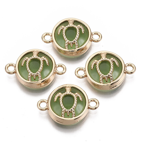 PandaHall Glass Links connectors, with Light Gold Plated Alloy Findings, Flat Round with Tortoise, Lime Green, 13.5x19.5x5.5mm, Hole: 1.6mm...
PandaHall Glass Links connectors, with Light Gold Plated Alloy Findings, Flat Round with Tortoise, Lime Green, 13.5x19.5x5.5mm, Hole: 1.6mm...