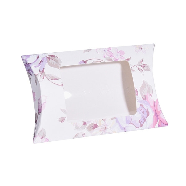 PandaHall Paper Pillow Boxes, Gift Candy Packing Box, with Clear Window, Floral Pattern, White, 12.5x8x2.2cm Paper Pillow White
PandaHall Paper Pillow Boxes, Gift Candy Packing Box, with Clear Window, Floral Pattern, White, 12.5x8x2.2cm Paper Pillow White