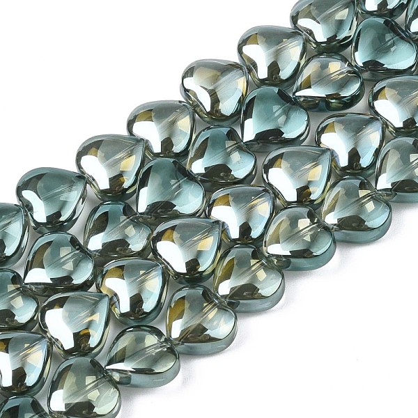PandaHall Electroplate Glass Beads Strands, Pearl Luster Plated, Heart, Olive Drab, 9~10x10x5.5mm, Hole: 0.8mm, about 70~71pcs/strand, 25.20...
PandaHall Electroplate Glass Beads Strands, Pearl Luster Plated, Heart, Olive Drab, 9~10x10x5.5mm, Hole: 0.8mm, about 70~71pcs/strand, 25.20...