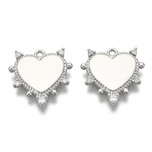 PandaHall Brass Micro Pave Clear Cubic Zirconia Pendants, Heart, Nickel Free, Real Platinum Plated, 17x17x2mm, Hole: 1.4mm Brass+Cubic...
PandaHall Brass Micro Pave Clear Cubic Zirconia Pendants, Heart, Nickel Free, Real Platinum Plated, 17x17x2mm, Hole: 1.4mm Brass+Cubic...