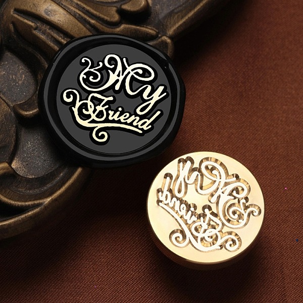 PandaHall My Friend Wax Seal Brass Stamp Heads, for Wax Seal Stamp, Golden, Word, 25x15mm, Inner Diameter: 7mm Brass Word
PandaHall My Friend Wax Seal Brass Stamp Heads, for Wax Seal Stamp, Golden, Word, 25x15mm, Inner Diameter: 7mm Brass Word