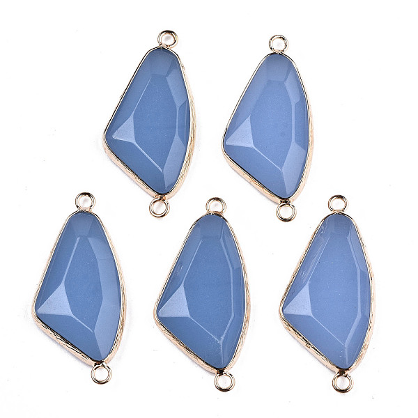 PandaHall Glass Links Connectors, with Light Gold Tone Brass Findings, Faceted Triangle, 41.5x20x5.5mm, Hole: 2mm Glass Triangle
PandaHall Glass Links Connectors, with Light Gold Tone Brass Findings, Faceted Triangle, 41.5x20x5.5mm, Hole: 2mm Glass Triangle
